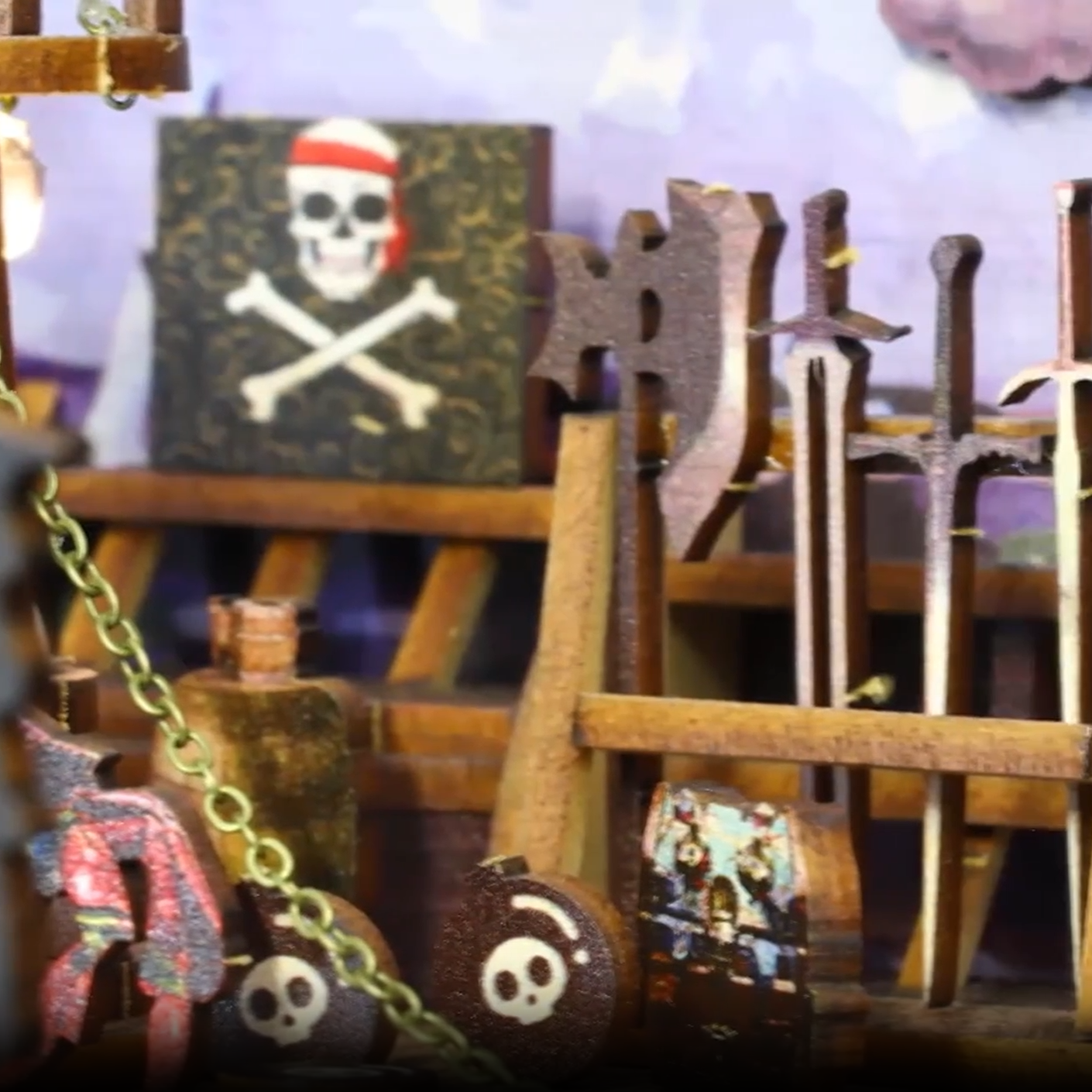 Piratenboot Book Nook