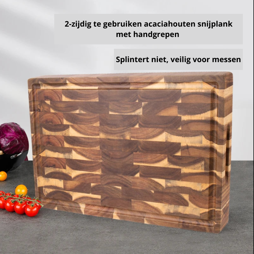 Acacia Snijplank XL – Met Sapgeul, Buigt Nooit Krom