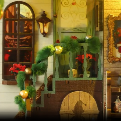 Huis van de Kerstman met Trein Book Nook