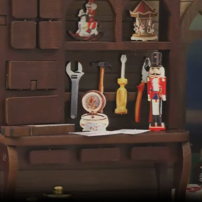 Huis van de Kerstman met Trein Book Nook