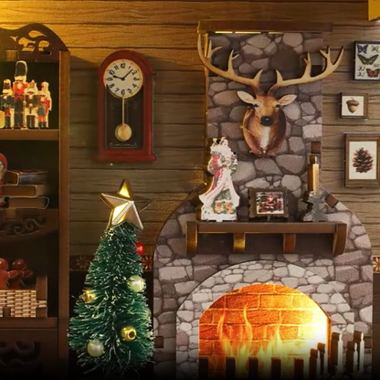 Huis van de Kerstman met Trein Book Nook