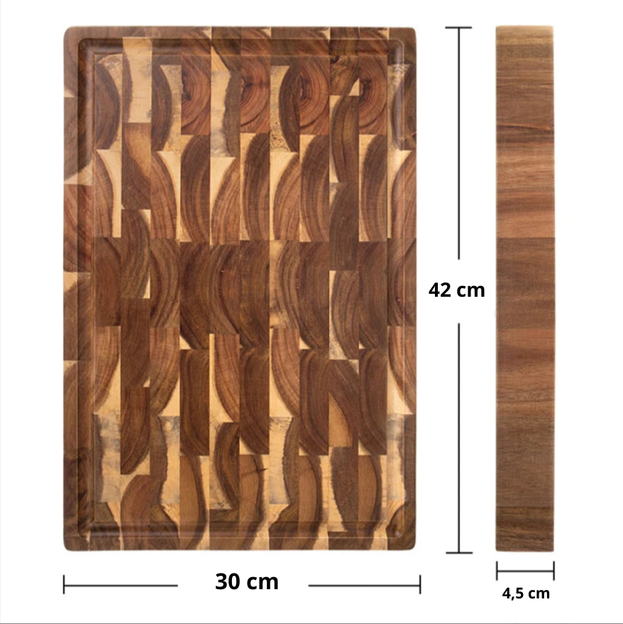 Acacia Snijplank XL – Met Sapgeul, Buigt Nooit Krom