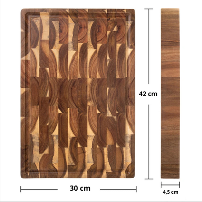 Acacia Snijplank XL – Met Sapgeul, Buigt Nooit Krom