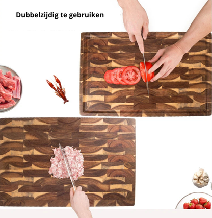 Acacia Snijplank XL – Met Sapgeul, Buigt Nooit Krom